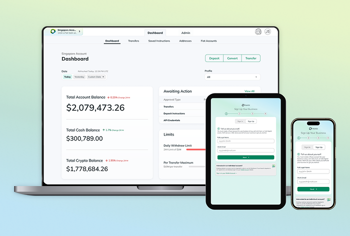 Paxos Dashboard Marketing Mockup